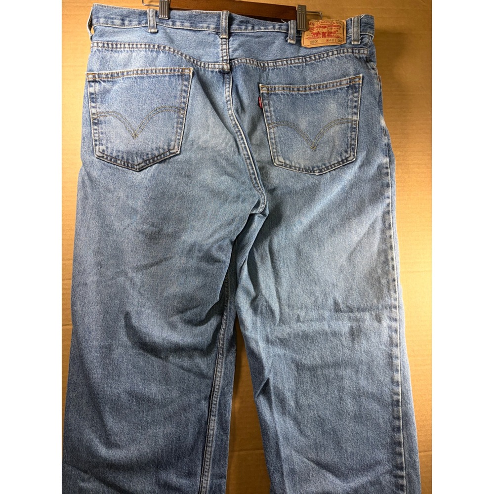 Levi's 550 Jeans Mens 40x30 Blue Relaxed Fit Tapered Leg Denim Pants - Picture 8 of 8